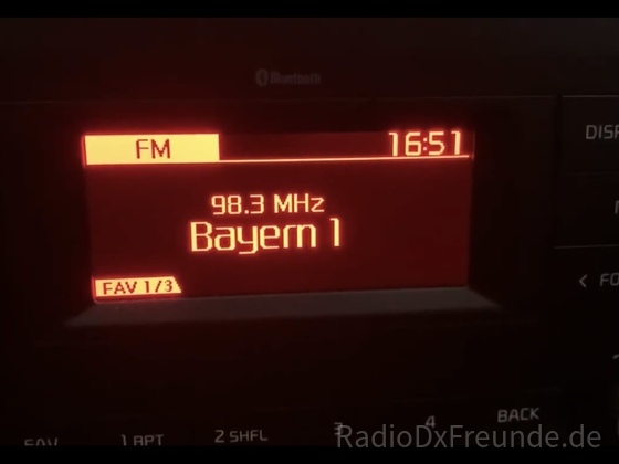 FM Empfang von Bayern 1 auf 98.3 MHz vom Kreuzberg in Velbert-Tönisheide