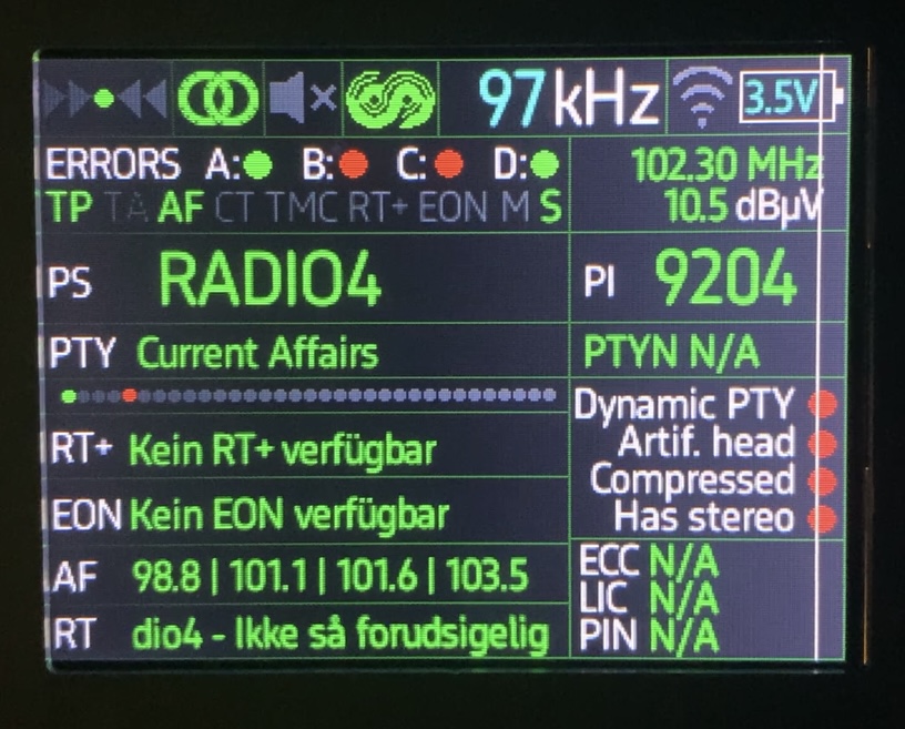 FM Empfang v. Radio4 a. Dänemark in Tönisheide-Mitte